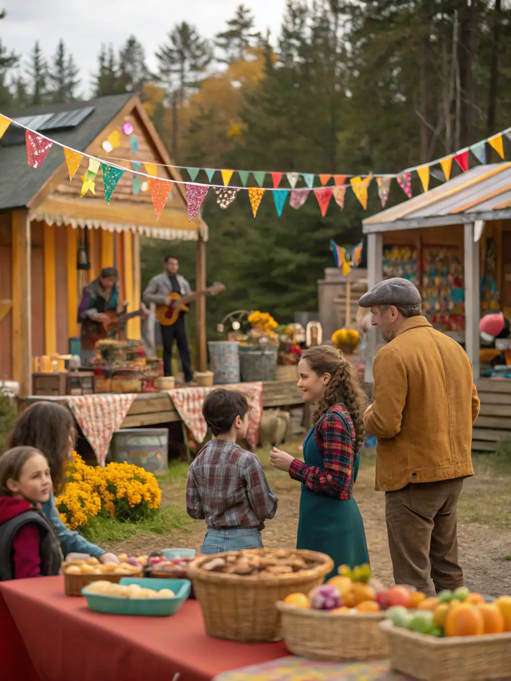A photograph of a cultural event held at the forges, featuring traditional music, crafts, and local cuisine.